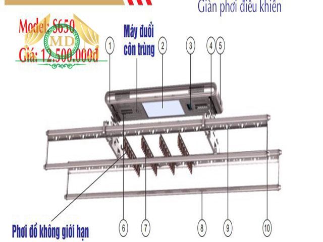 Giàn phơi điều khiển