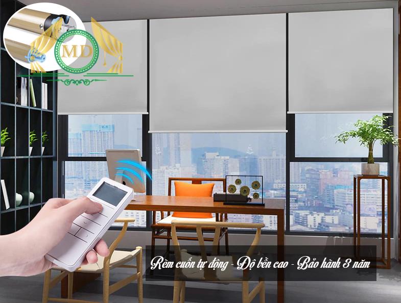 Rèm cửa tự động rèm cuốn động cơ nhãn hiệu Somfy